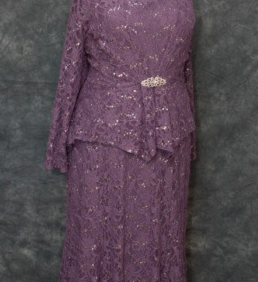 Lace mother's dress with jacket