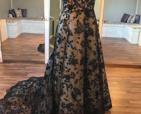 Black wedding gown