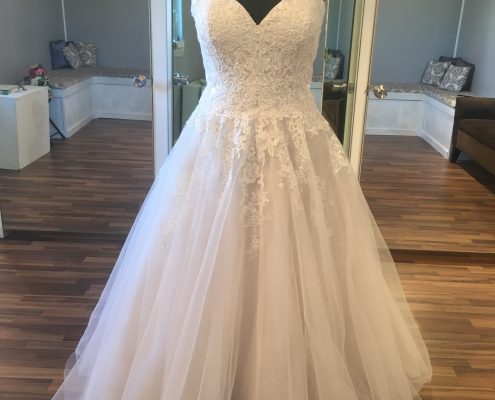 Lace and beaded ball gown